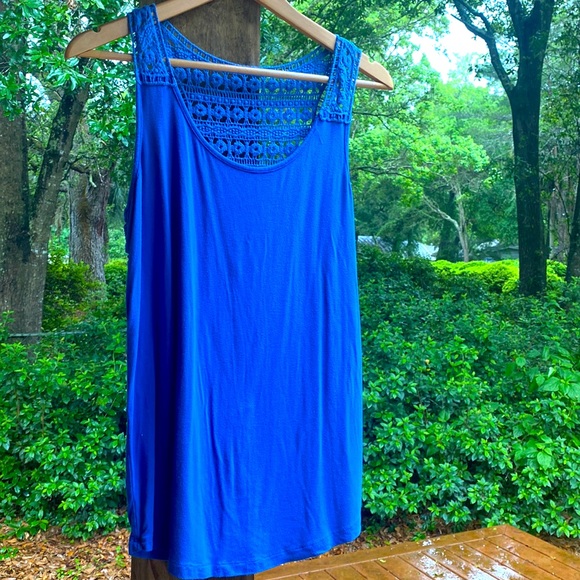 Cynthia Rowley Tops - Blue Lace Shirt